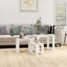 Nesting Tables 3 pcs High Gloss White Engineered Wood Colour high gloss white Quantity in Package 3 