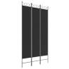 3-Panel Room Divider Black 120x220 cm - Flexible Privacy Solution