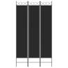 3-Panel Room Divider Black 120x220 cm - Flexible Privacy Solution