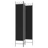 3-Panel Room Divider Black 120x220 cm - Flexible Privacy Solution