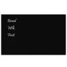 Wall-mounted Magnetic Board Black - 80x50 cm Tempered Glass