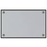 Wall-mounted Magnetic Board Black - 80x50 cm Tempered Glass