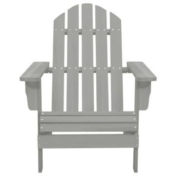 Garden Chair Wood Grey - Classic Outdoor Armchair