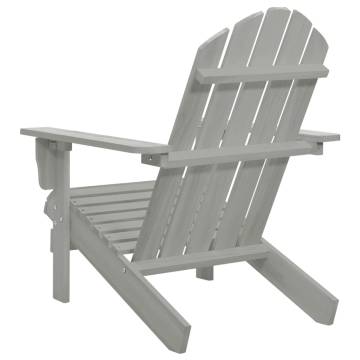 Garden Chair Wood Grey - Classic Outdoor Armchair