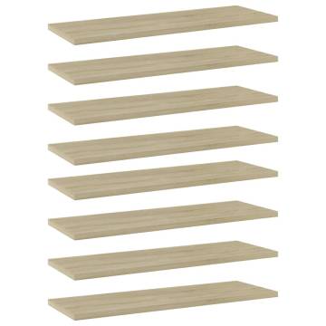 Bookshelf Boards (8 pcs) - Sonoma Oak | Hipomarket UK