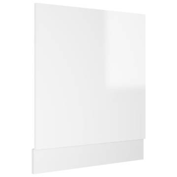 High Gloss White Dishwasher Panel - 59.5x3x67 cm