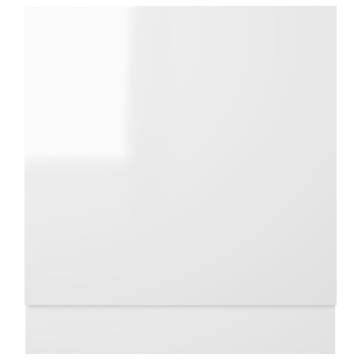 High Gloss White Dishwasher Panel - 59.5x3x67 cm