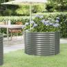 Garden Raised Bed Powder-coated Steel 100x100 cm - Grey