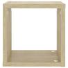 Wall Cube Shelves - 6 pcs in Sonoma Oak | 22x15x22 cm