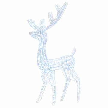 Acrylic Reindeer Christmas Decoration with 140 LEDs - 120 cm