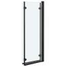 Folding Shower Enclosure 3 Panels 130x138 cm Black - HipoMarket