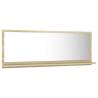 Sonoma Oak Bathroom Mirror - Stylish & Functional 100x10.5 cm