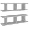 Wall Shelves 2 pcs Concrete Grey - Stylish Storage Solution