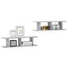 Wall Shelves 2 pcs Concrete Grey - Stylish Storage Solution