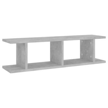 Wall Shelves 2 pcs Concrete Grey - Stylish Storage Solution