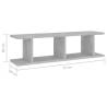 Wall Shelves 2 pcs Concrete Grey - Stylish Storage Solution