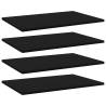 Bookshelf Boards 4 pcs Black 60x40x1.5 cm Engineered Wood Colour black Size 60 x 40 x 1.5 cm Quantity in Package 4 