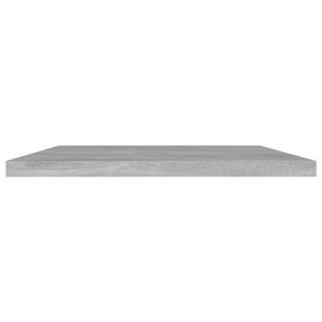 8 pcs Bookshelf Boards - Concrete Grey | Engineered Wood