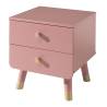 Vipack Nightstand Billy 2-Drawer in Terra Pink - Stylish Kids Room