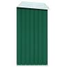 Garden Log Storage Shed - Galvanised Steel 330x84x152 cm Green