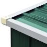 Garden Log Storage Shed - Galvanised Steel 330x84x152 cm Green