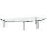 Monitor Stand 45x26x8.6 cm - Transparent Glass - Hipomarket