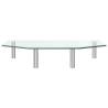 Monitor Stand 45x26x8.6 cm - Transparent Glass - Hipomarket