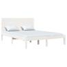 White Solid Pine Bed Frame 90x200 cm - Stylish Comfort