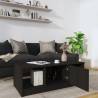 Elegant Black Coffee Table - 102x50x36 cm Engineered Wood