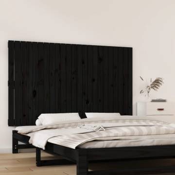 Wall Headboard Black - Solid Pine Wood | Hipomarket UK