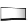 High Gloss Black Bathroom Mirror - 80x10.5x37 cm | HipoMarket