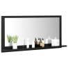 High Gloss Black Bathroom Mirror - 80x10.5x37 cm | HipoMarket