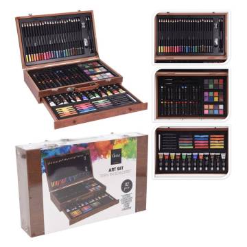 112-Piece Artist Painting Set in Wooden Box | HipoMarket