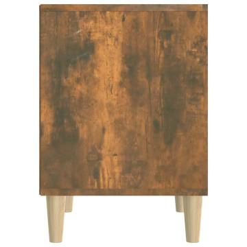 Elegant Smoked Oak Bedside Cabinet - 40x35x50 cm | HipoMarket