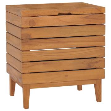 Laundry Basket 40x30x45 cm Solid Teak Wood - Hipomarket