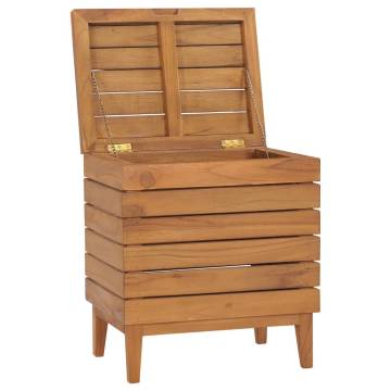 Laundry Basket 40x30x45 cm Solid Teak Wood - Hipomarket