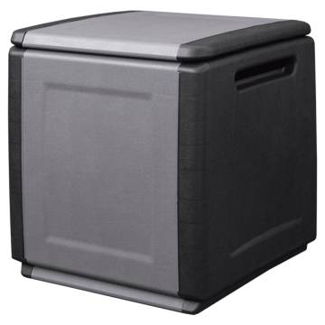 Garden Storage Box 130L - Dark Grey & Black | Hipomarket