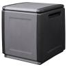 Garden Storage Box 54x53x57 cm 130 L Dark Grey and Black Size 54 x 53 x 57 cm 