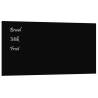 Wall-Mounted Magnetic Board Black - 80x40 cm Tempered Glass