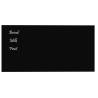 Wall-Mounted Magnetic Board Black - 80x40 cm Tempered Glass