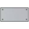 Wall-Mounted Magnetic Board Black - 80x40 cm Tempered Glass