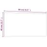 Wall-Mounted Magnetic Board Black - 80x40 cm Tempered Glass