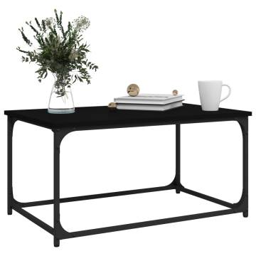 Elegant Black Coffee Table | 80x50x40 cm | Hipomarket UK