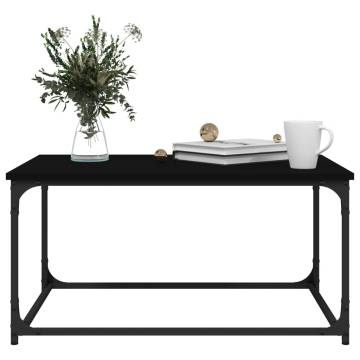 Elegant Black Coffee Table | 80x50x40 cm | Hipomarket UK