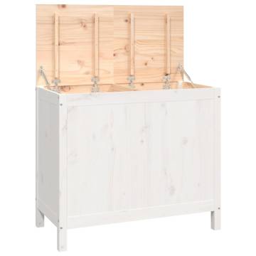 Laundry Box White | Solid Pine Wood 88.5x44x76 cm