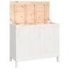 Laundry Box White | Solid Pine Wood 88.5x44x76 cm