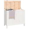 Laundry Box White | Solid Pine Wood 88.5x44x76 cm