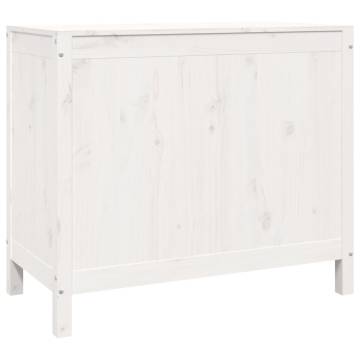 Laundry Box White | Solid Pine Wood 88.5x44x76 cm