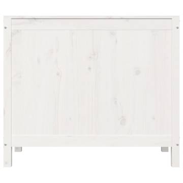 Laundry Box White | Solid Pine Wood 88.5x44x76 cm