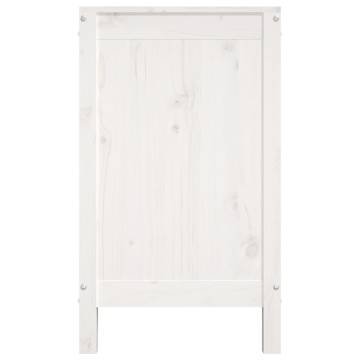 Laundry Box White | Solid Pine Wood 88.5x44x76 cm